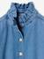 Meisjesblouse met opstaande kraag middenblauw - vertbaudet enfant 