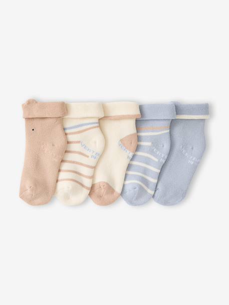 Set van 5 babysokjes jongen vanille - vertbaudet enfant 