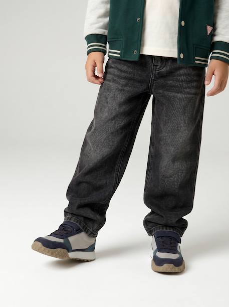 Jean loose morphologie medium double stone+noir - vertbaudet enfant 