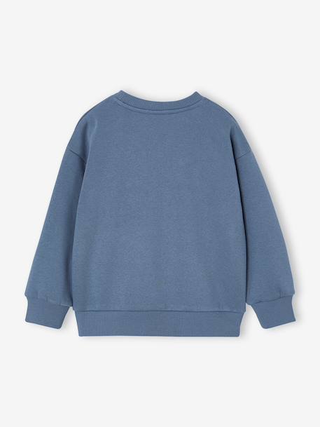Sweater met ronde hals jongen jeansblauw - vertbaudet enfant 