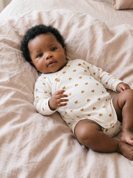 Lot de 5 bodies naissance fille manches longues écru - vertbaudet enfant 