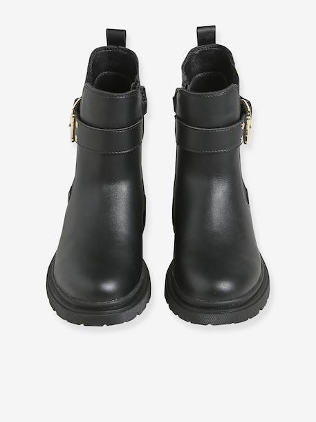 Meisjesboots met rits zwart - vertbaudet enfant 