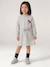 Robe courte à capuche fille gris chiné+marine+vert - vertbaudet enfant 