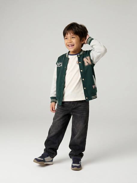Jean loose morphologie medium double stone+noir - vertbaudet enfant 