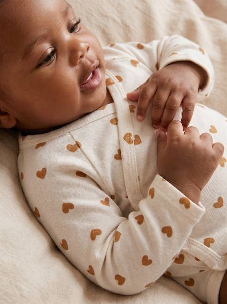 Lot de 5 bodies naissance fille manches longues écru - vertbaudet enfant 