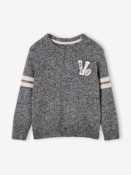 Pull garçon col rond manches longues lot bleu - vertbaudet enfant 