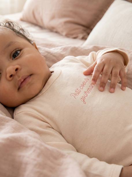 Set van 3 boxpakken met rugsluiting voor baby's ecru+saliegroen - vertbaudet enfant 