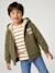 Sweat zippé à capuche garçon kaki+marine - vertbaudet enfant 