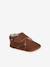 Leren babyslofjes met klittenband beige+bruin - vertbaudet enfant 