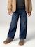 Jean fille large bleu+bleu moyen+denim black+denim bleached+denim brut+denim gris+stone - vertbaudet enfant 