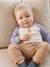 Molton babybroek BEIGE FONCE IMPRIME+Beige gevlekte AOP walvis+kameel+rozen - vertbaudet enfant 
