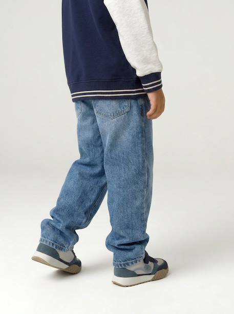 Jean loose morphologie medium double stone+noir - vertbaudet enfant 