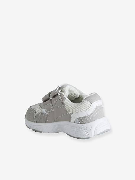 Chaussures premiers pas bébé à scratch gris - vertbaudet enfant 