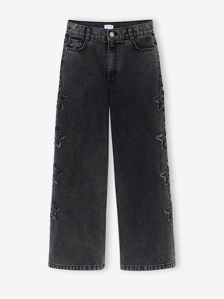 Jean large fille denim gris - vertbaudet enfant 