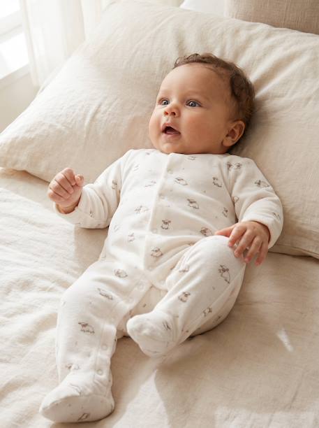 Set van 2 boxpakken voor baby's cappuccino+lichtroze+saliegroen - vertbaudet enfant 