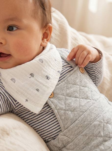 Personaliseerbare 3-delige babyset gemêleerd grijs - vertbaudet enfant 