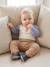 Molton babybroek BEIGE FONCE IMPRIME+Beige gevlekte AOP walvis+kameel+rozen - vertbaudet enfant 