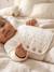 Ensemble matelassé gilet + pantalon à pieds entièrement imprimé écru+rose+vanille - vertbaudet enfant 