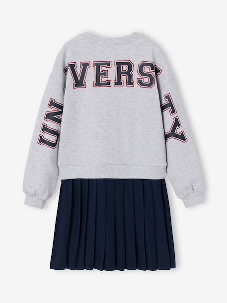 Robe manches longues fille gris - vertbaudet enfant 