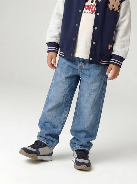 Jean loose morphologie medium double stone+noir - vertbaudet enfant 