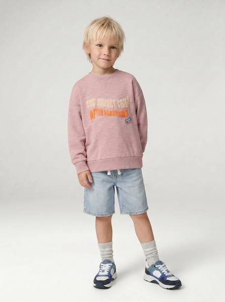 Sweat col rond garçon rose pâle - vertbaudet enfant 