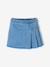 Geplooide denim skort voor meisjes middenblauw - vertbaudet enfant 