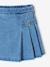 Geplooide denim skort voor meisjes middenblauw - vertbaudet enfant 