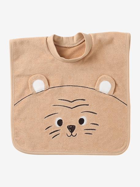 Lot de 3 bavoirs animaux à enfiler caramel+écru+sauge - vertbaudet enfant 