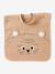 Lot de 3 bavoirs animaux à enfiler caramel+écru+sauge - vertbaudet enfant 