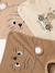 Lot de 3 bavoirs animaux à enfiler caramel+écru+sauge - vertbaudet enfant 