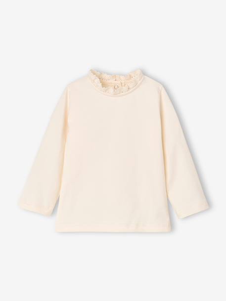4-delige babyset van velours lichtroze - vertbaudet enfant 