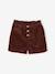 Short en velours forme paperbag fille bleu canard+camel+cannelle+chocolat+gris+mauve - vertbaudet enfant 