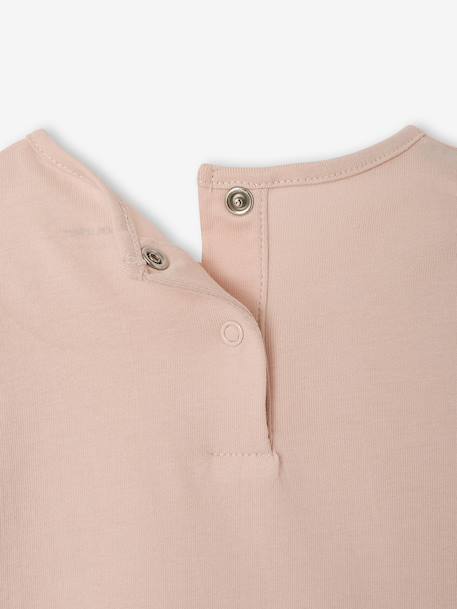 Babyshirt met lange mouwen en hart grijsblauw+lichtroze - vertbaudet enfant 