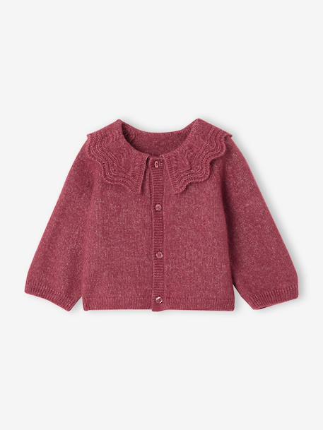 Babyvestje met lange mouwen framboos - vertbaudet enfant 