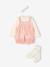 4-delige babyset van velours lichtroze - vertbaudet enfant 