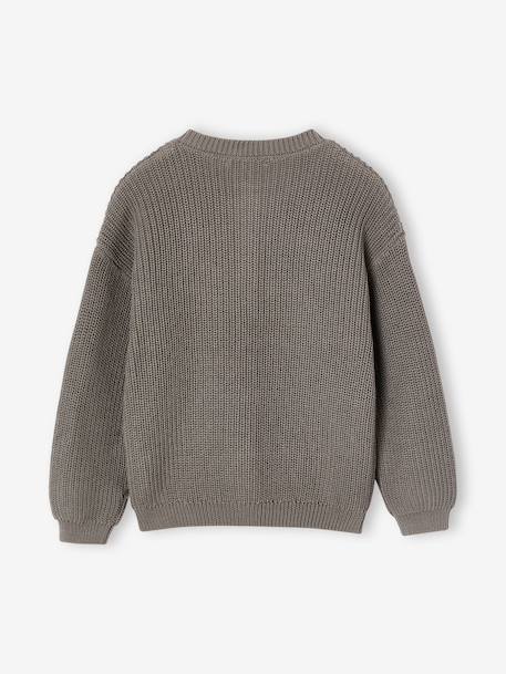Meisjesvest met versieringen ecru+grijsblauw+olijf+rouge+vanille - vertbaudet enfant 