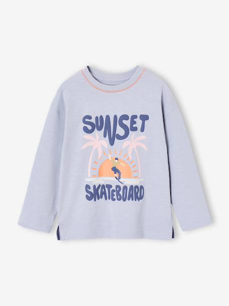 T-shirt met lange mouwen jongen lichtblauw - vertbaudet enfant 