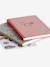 Set van 2 schriftjes met stickers lichtroze+marineblauw - vertbaudet enfant 