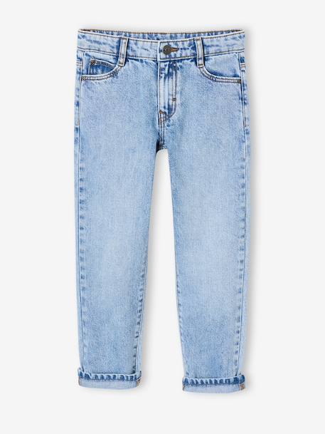 Jean droit garçon morphologie medium denim brut+stone - vertbaudet enfant 