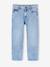 Rechte jeans voor jongens ongewassen denim+stone - vertbaudet enfant 