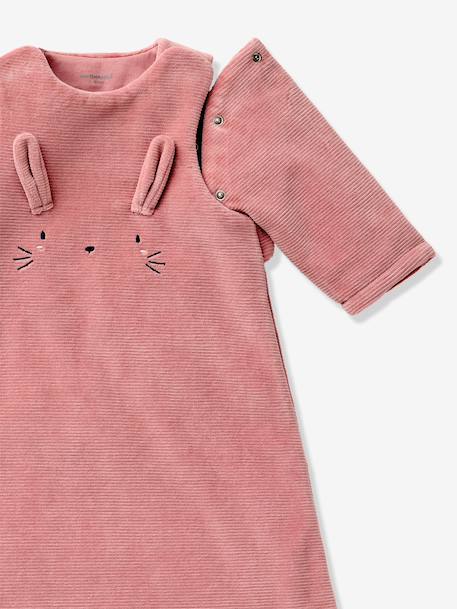 Gigoteuse bébé velours côtelé beige+vieux rose - vertbaudet enfant 