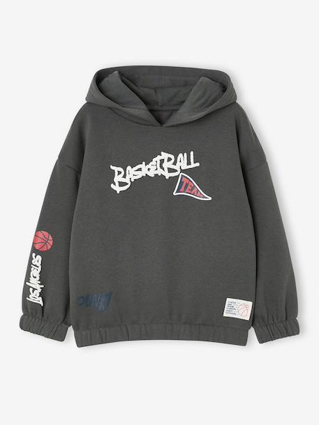 Sweat à capuche garçon manches longues lichen - vertbaudet enfant 