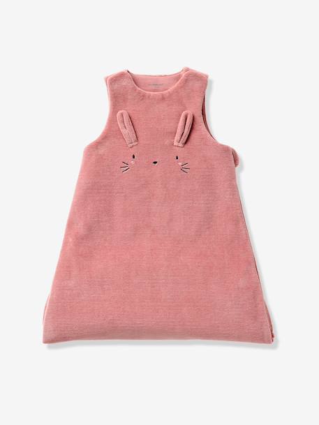 Baby trappelzak  fluweel / velours  rib beige+oudroze - vertbaudet enfant 