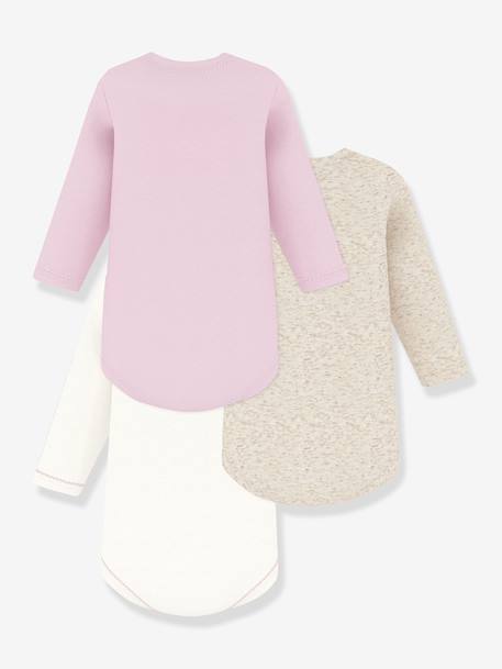 Set van 3 PETIT BATEAU rompertjes rozen - vertbaudet enfant 