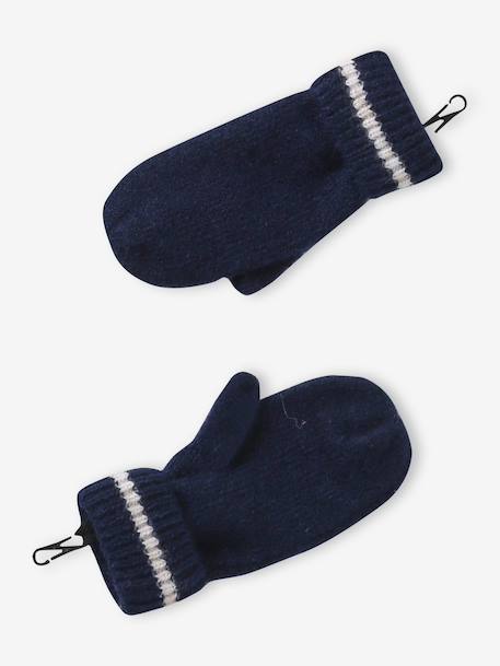 Jongensset muts, col en handschoenen marineblauw - vertbaudet enfant 