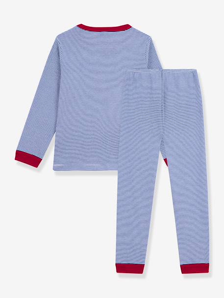 Gestreepte kinderpyjama PETIT BATEAU blauw - vertbaudet enfant 