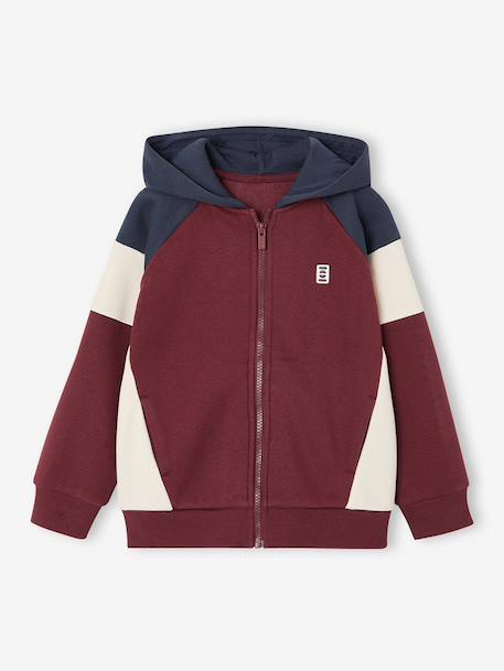 Garçon-Sweat zippé garçon capuche coloblock