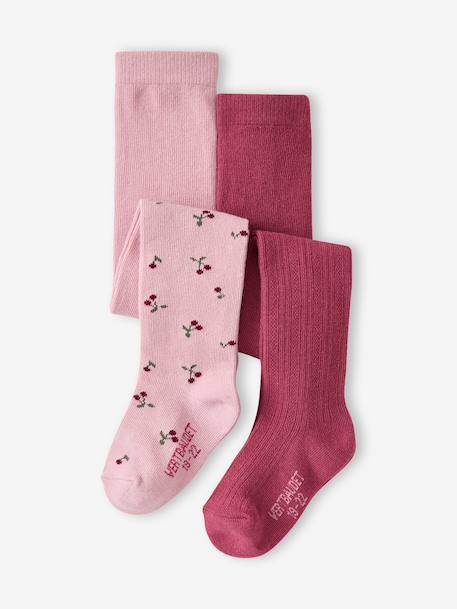 Set van 2 babymaillots voor meisjes rozen - vertbaudet enfant 