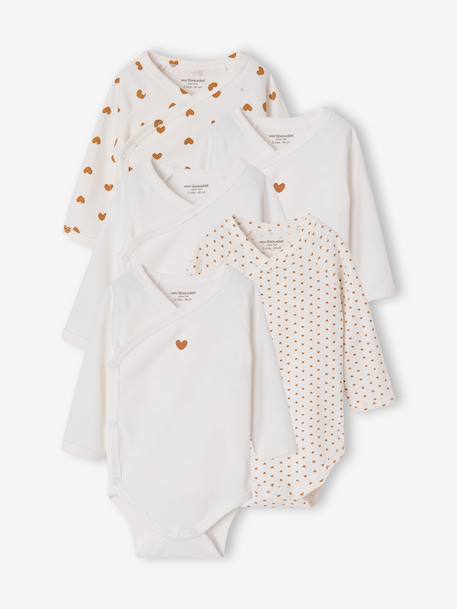 Bébé-Lot de 5 bodies naissance fille manches longues