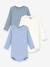 Lot 3 bodies manches longues bleu - vertbaudet enfant 